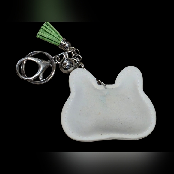 Puppy Face Rhinestone Bag Charm Keychain - Picture 2 of 2